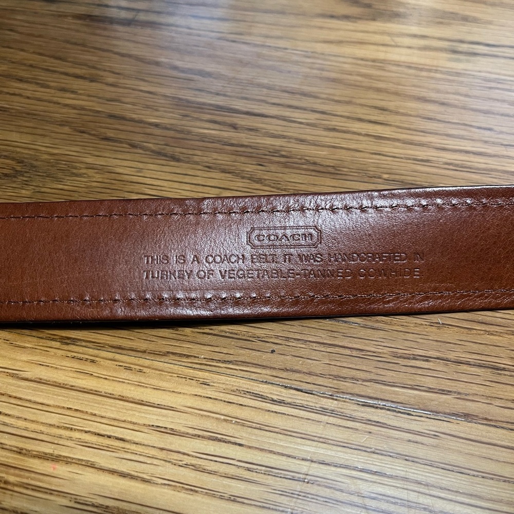Coach Men's Black Leather Belt Size 40 - Picture 8 of 10
